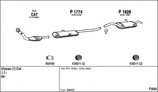 FENNO FI404 Exhaust System